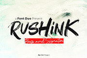 Rushink Font Duo | Brush & Signature, a Blackletter Font by D&K Project (Thumbnail 9 of 9)