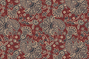 4 Paisley Seamless Patterns