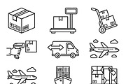 480 Shipping Packaging Icon Set, an Outline Icon by adenpinkstore (Thumbnail 8 of 11)