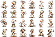 Whimsical Spring Duck Clipart, an Illustration by designcity5 (Thumbnail 2 of 5)