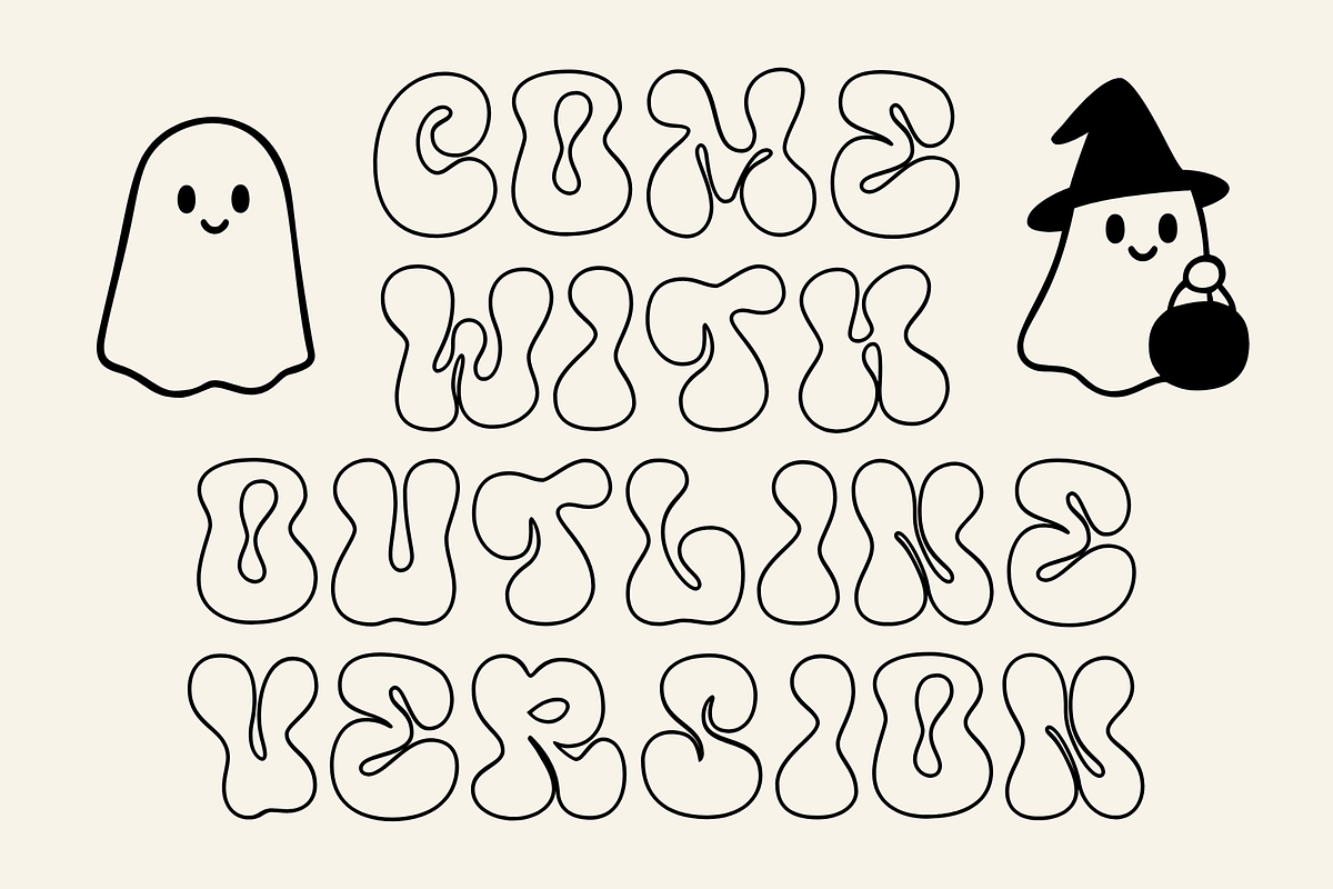 Groovy Ghoul Display Font, a Sans Serif Font by Ainun Jinan (Photo 5 of 10)