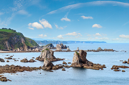 Atlantic Ocean coastline panorama (Spain)., a Nature Photo by YuriyB