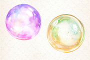 Watercolor Iridescent Bubble Clipart, an Illustration by Libby Wishes (Thumbnail 5 of 5)