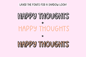 Happy Thoughts Bubbly Font Duo