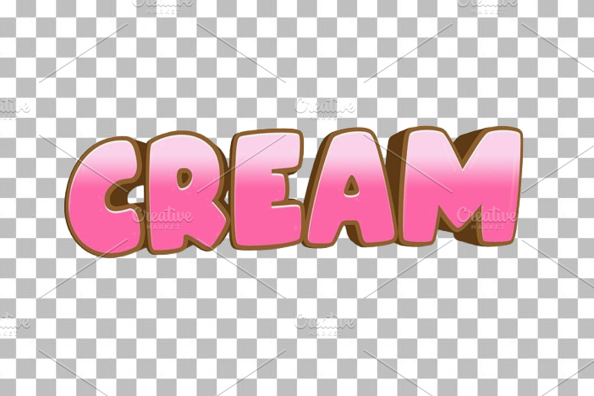 Cream Editable Text Effect PSD, a Layer Style Add-On by TrueVector (Photo 2 of 2)