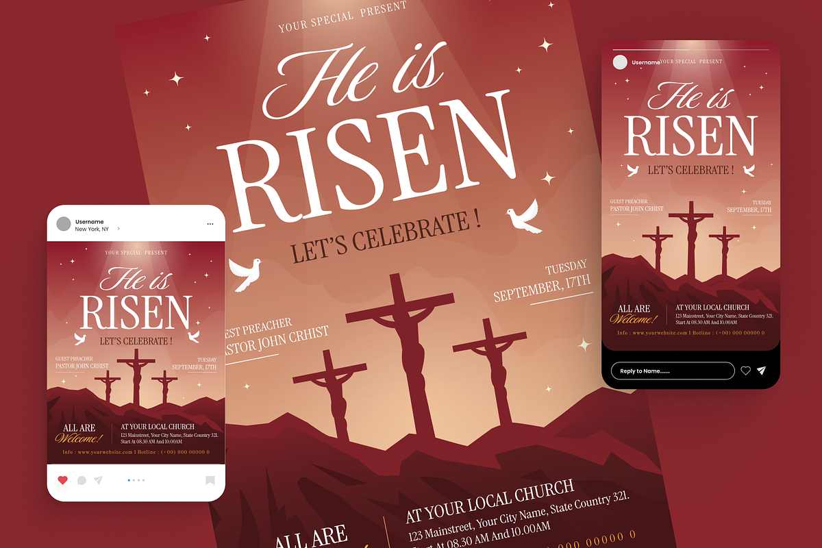 Ascension Day of Jesus Christ Flyer, a Flyer Template by Annora Studio (Photo 5 of 6)