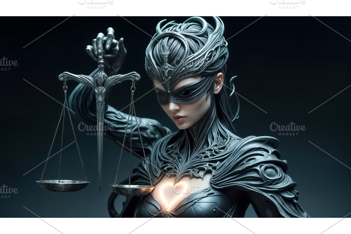 A modern Themis: her blindfold is, a Graphic by TatsianaSalauyova