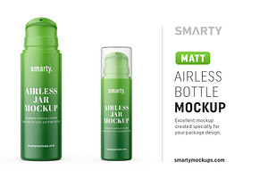 Matt Airless Bottle Mockup