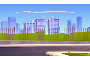 City Skyline, Urban View Background