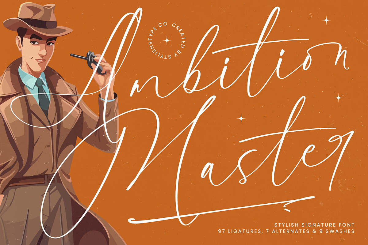 Ambition Master Stylish Signature, a Script Font by stylishtype.co (Photo 1 of 20)