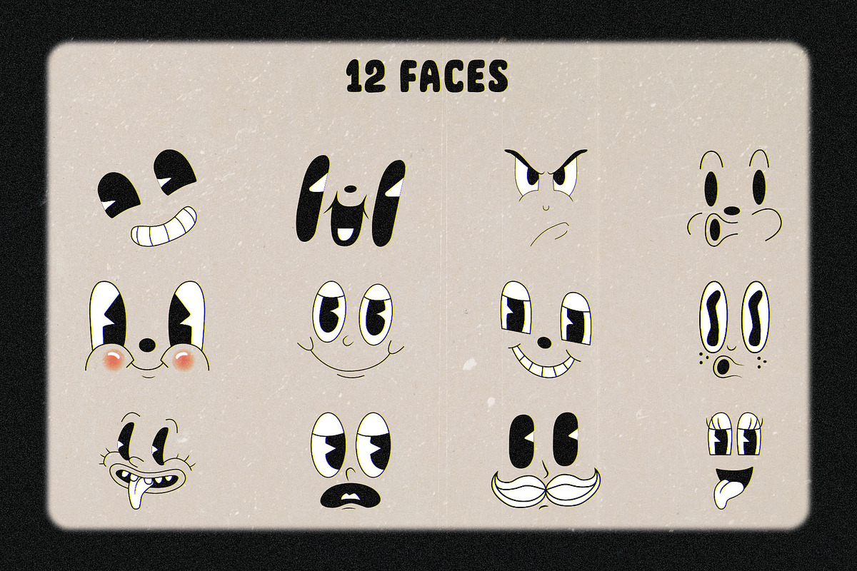 Retro Cartoon Character Collection, an Illustration by Shyeno (Photo 6 of 18)