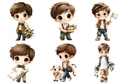 Watercolor Page Boy Clipart, an Illustration by Daily.Designs (Thumbnail 2 of 4)