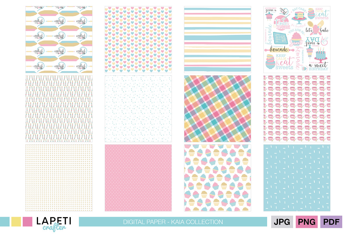 Baking Digital Paper Pack, a Pattern Graphic by Lapeticrafter (Photo 3 of 4)