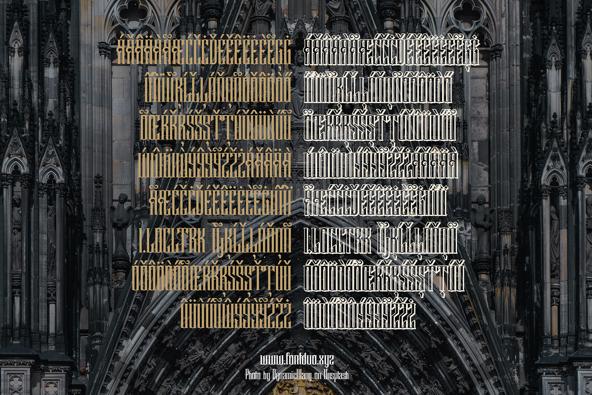 Hellish Layered Gothic Font, a Blackletter Font by FontDuo (Photo 5 of 5)