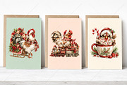 Whimsical Christmas Chicken Clipart, a Seasonal Illustration by Canvas Craft (Thumbnail 4 of 10)