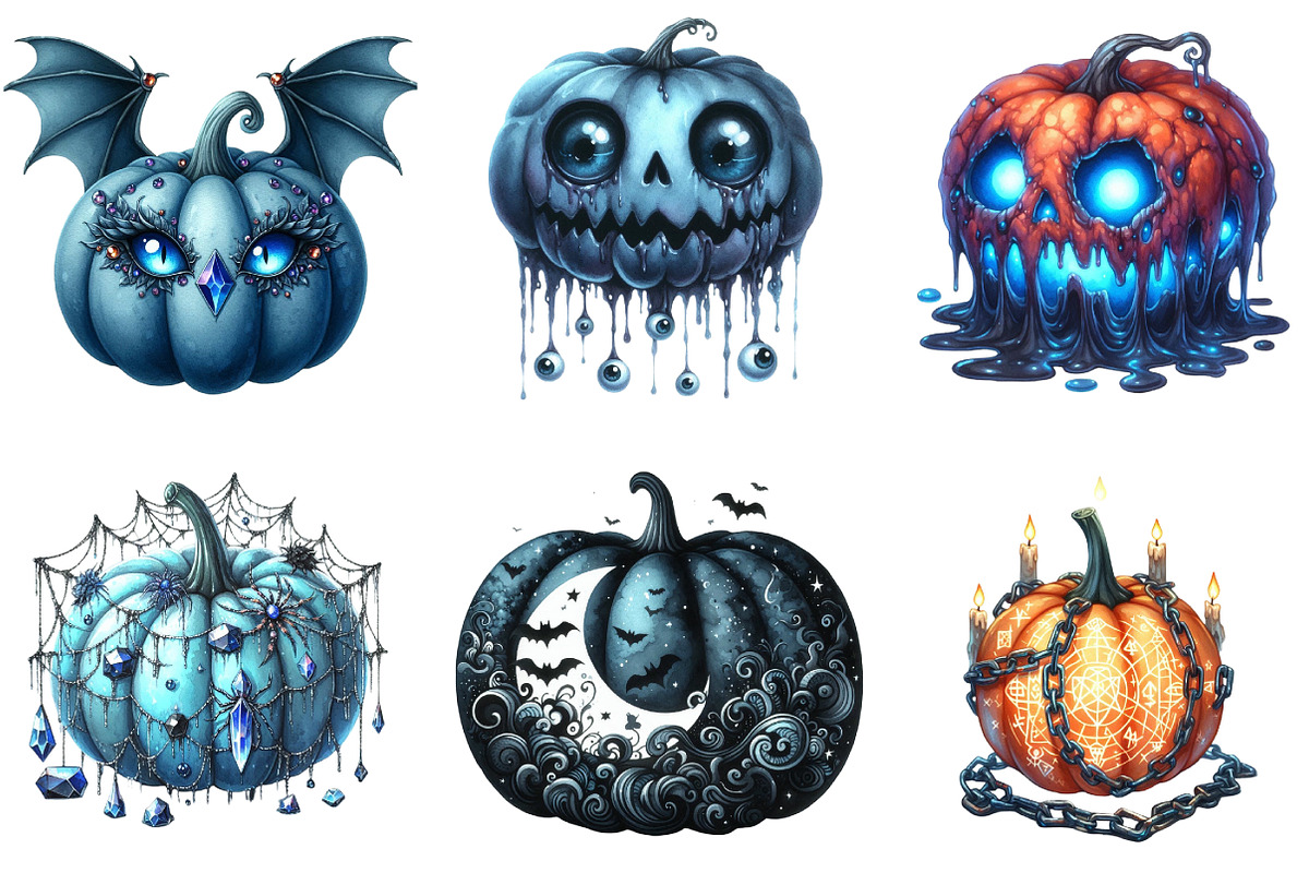 Creepy Black and Blue Halloween Pump, an Illustration by DreamArtGraphic (Photo 2 of 4)