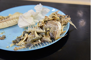 Dorado fish served on a plate with, a Food & Drink Photo by darksoul72