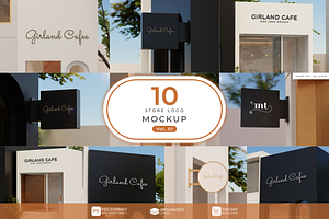 Sign logo mockup vol. 01, an Advertising Mockup by Mockthethics.