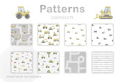 Construction Trucks watercolor set, a Transportation Illustration by Alisles (Thumbnail 7 of 16)