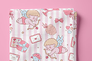 Valentine Cupid Seamless Pattern, a Seasonal Illustration by TitaLivingArt (Thumbnail 2 of 8)