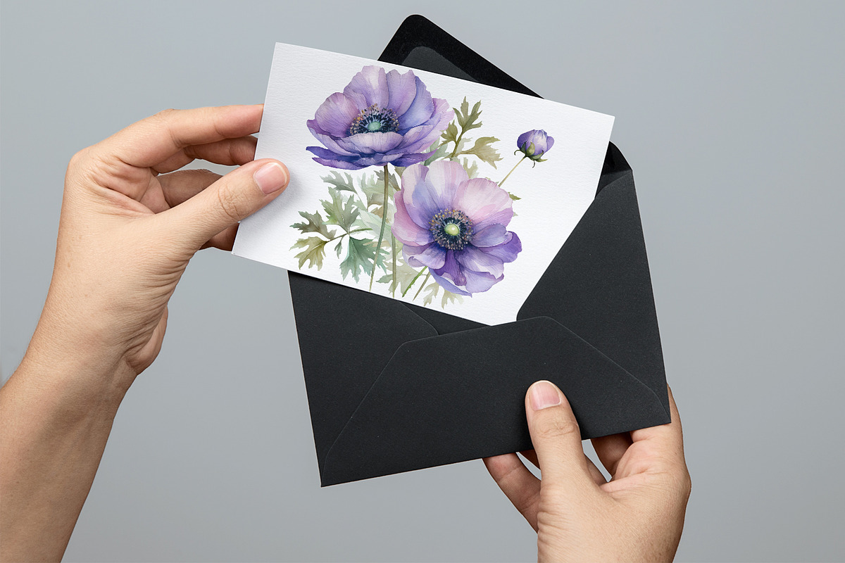 Blue flower. Watercolor clipart, a Decorative Illustration by ElenazlataArt (Photo 7 of 16)
