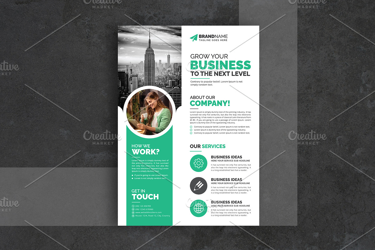 Corporate Business Flyer, a Flyer Template by GraphicsBurg (Photo 4 of 5)
