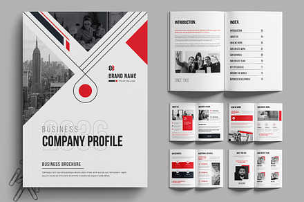 Company Profile Design Layout, a Brochure Template by MightyDesign