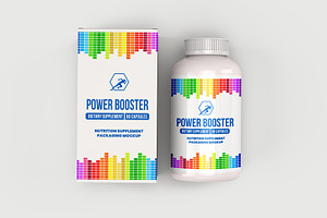 Bottle Nutrition Supplement Mockup