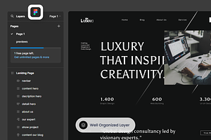 Luxxe - Design Agency Landing Page