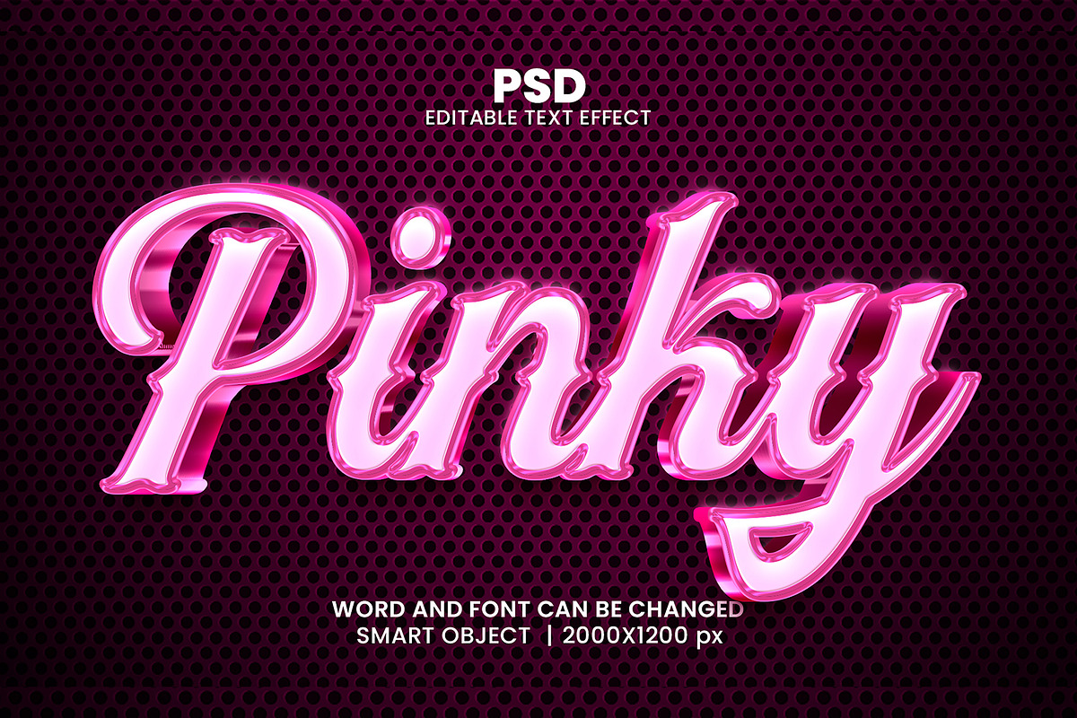 Pinky Glow 3d Text Effect Style, a Layer Style Add-On by bdrobin