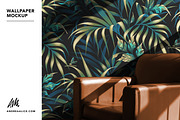 Wallpaper Mockup with Leather Chair, a Household Mockup by Andrea Muller (Thumbnail 1 of 7)