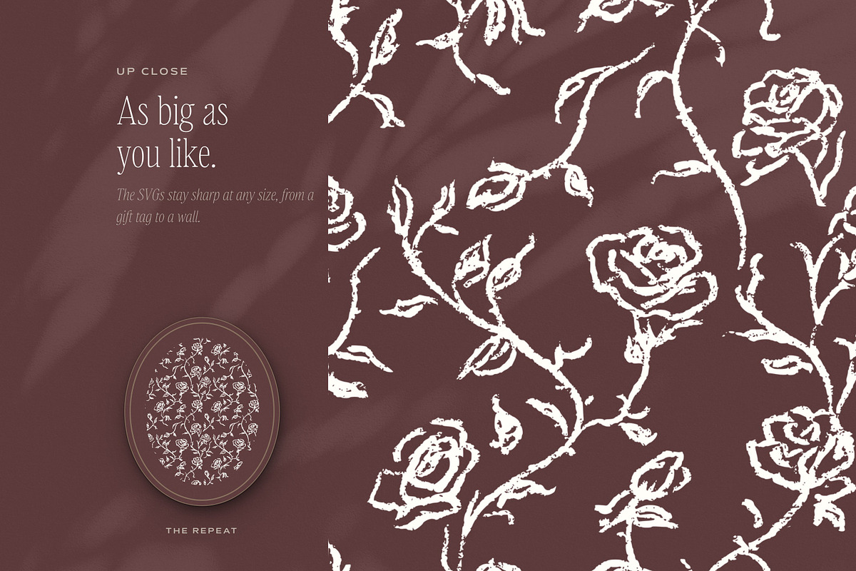 Roses & Florals Seamless Patterns, a Pattern Graphic by The October Creative (Photo 5 of 12)