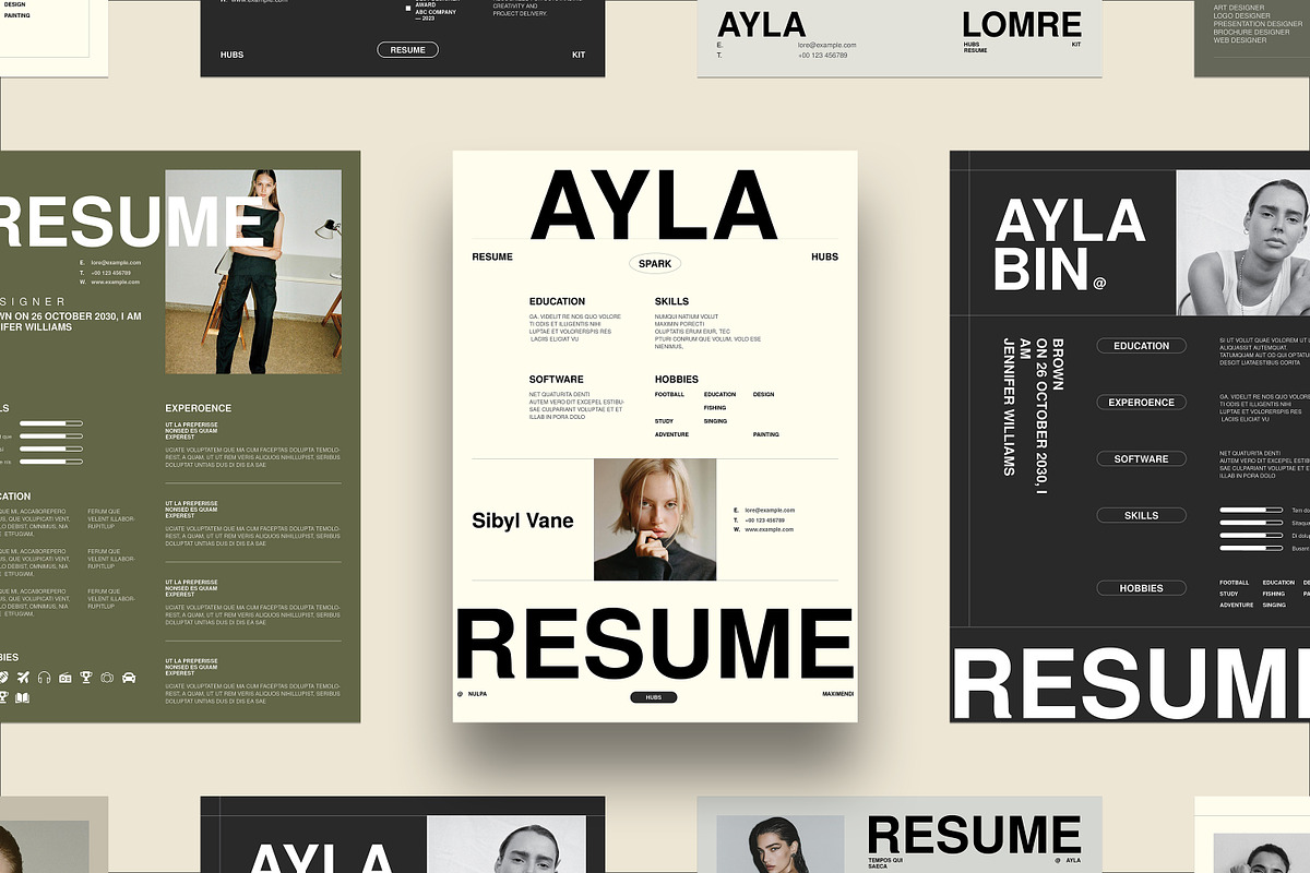 AYLA | Resume Kit, a Resume Template by SparkPro (Photo 2 of 7)