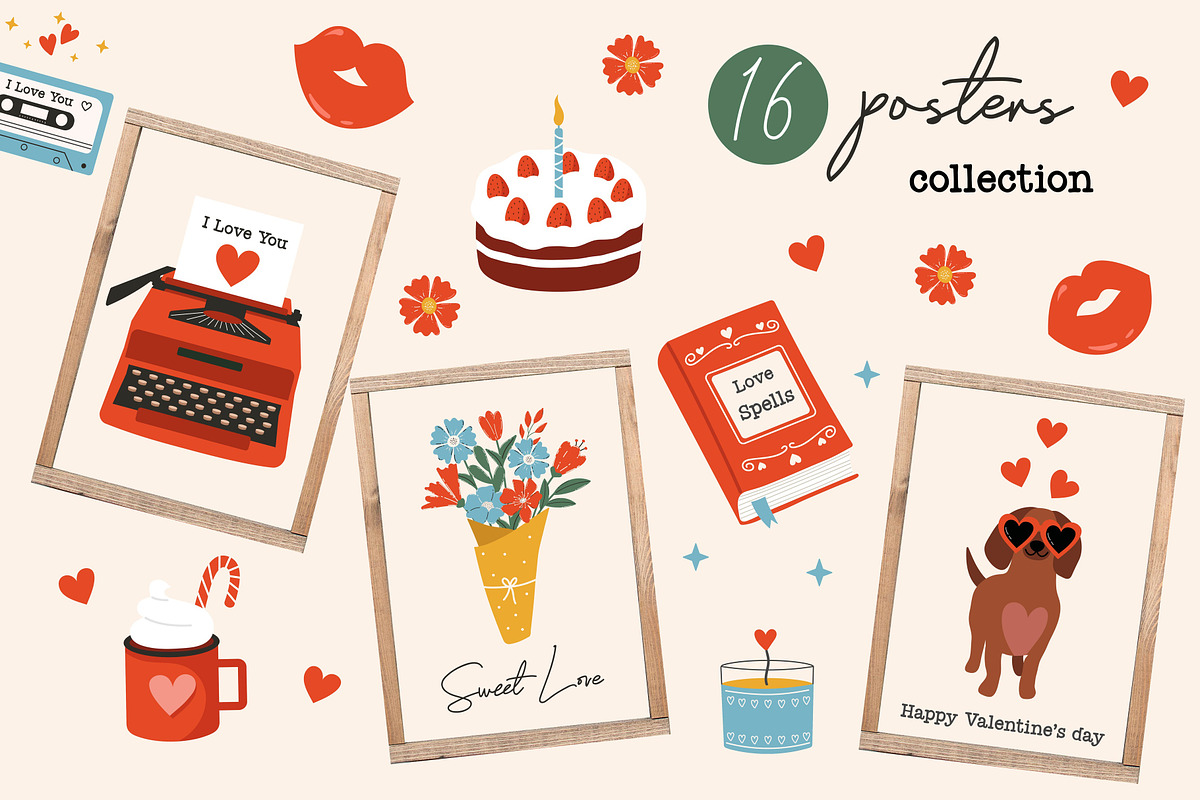 Valentines Day Graphic Collection, a Seasonal Illustration by EltaMaxArt (Photo 7 of 8)
