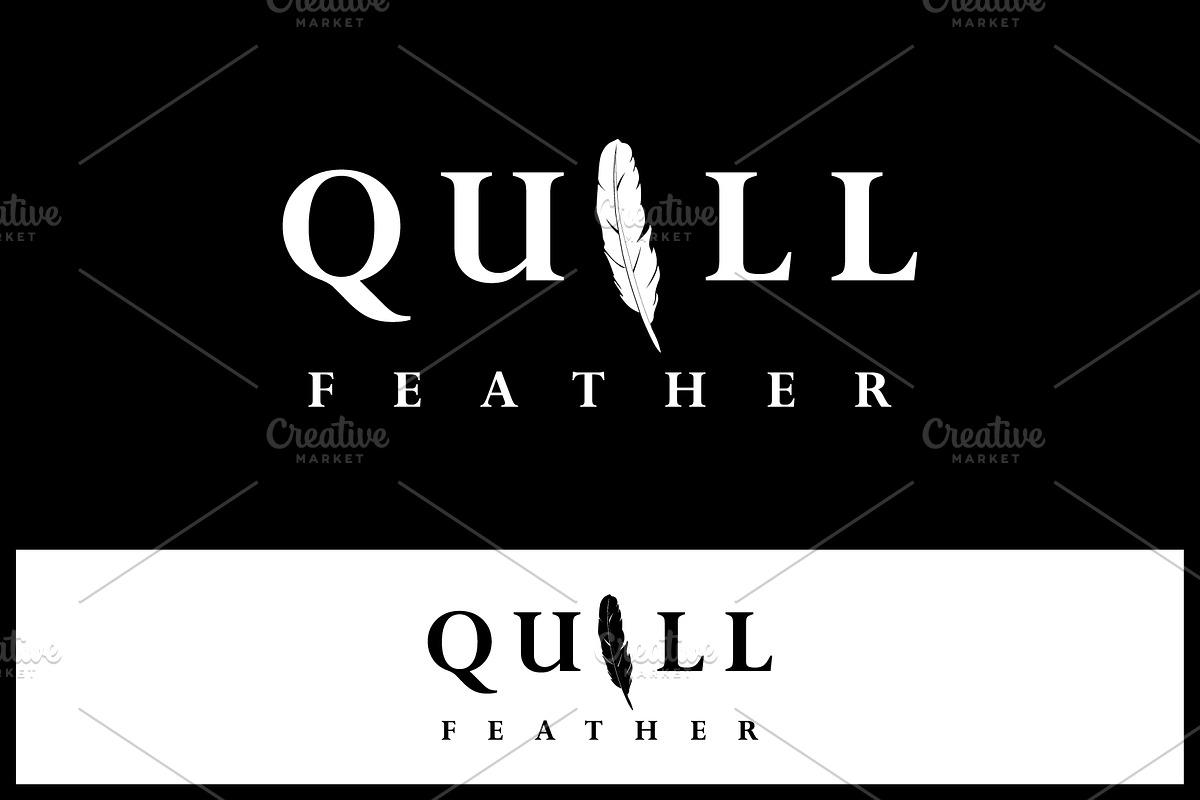 Quill Logo With Feather Pen, a Branding & Logo Template by Atlantis X Nurman Arbai