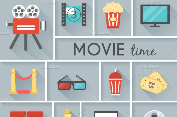Conceptual Movie Time Graphic Design