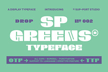 SP GREENS Font Display