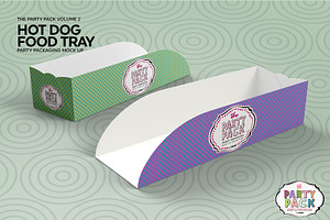 Hot Dog Tray Packaging Mockup