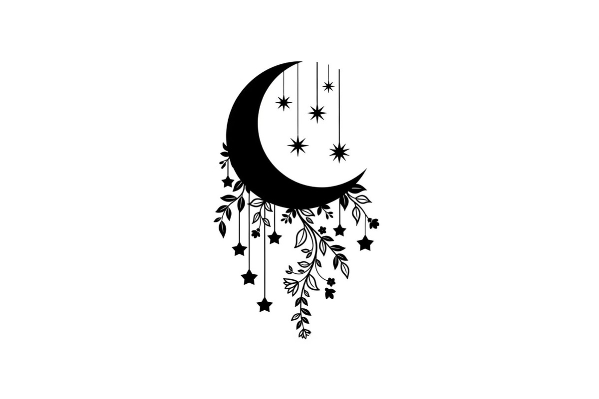 Moon Hanging Silhouette Bundle, an Illustration by Gaye Art (Photo 24 of 31)