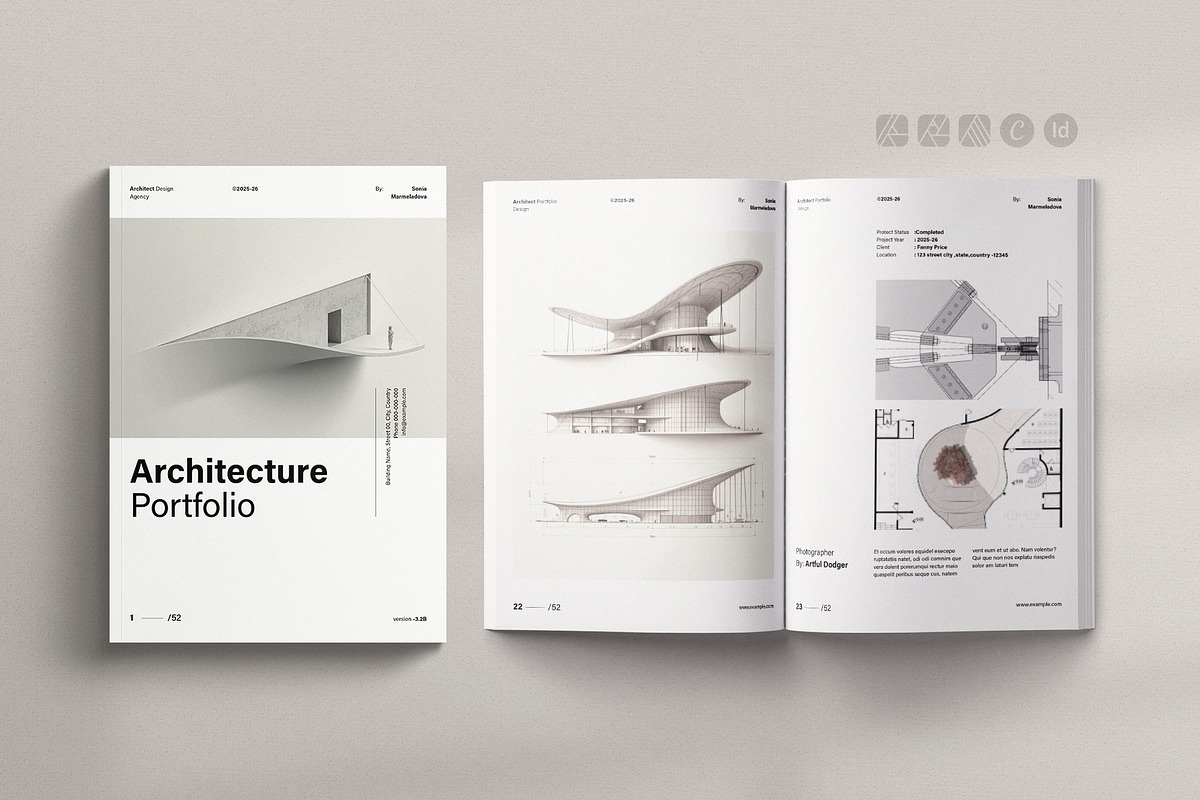Architecture Portfolio Template, a Brochure Template by ArtisanaAura (Photo 1 of 18)