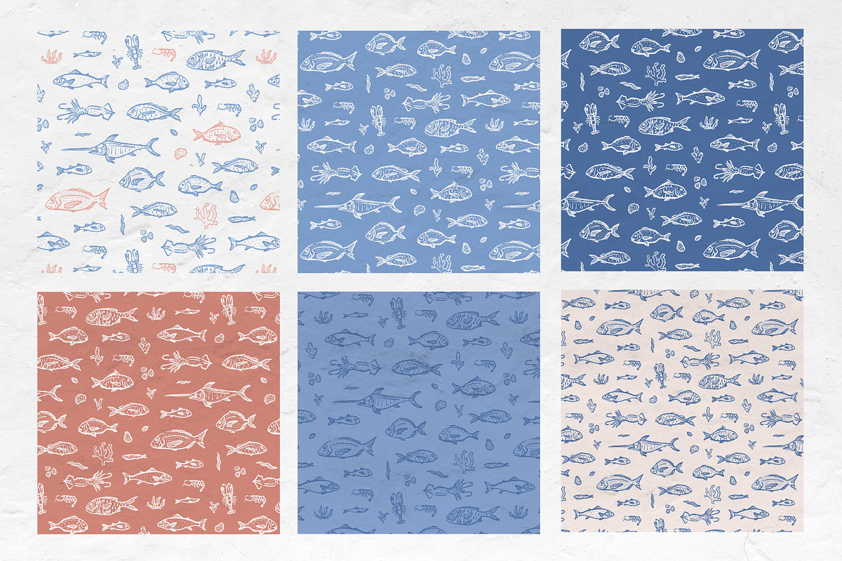 Sea Creatures Set, an Illustration by Checks & Dots (Photo 3 of 4)