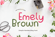 Emely Brown | Handwritten Font, a Script Font by Suntype | Sunshine Std (Thumbnail 1 of 7)