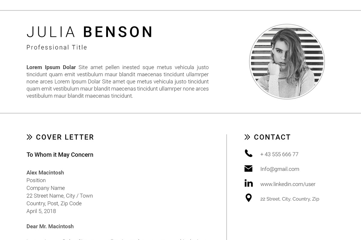 Resume Template | CV Template, a Resume Template by SlideCo (Photo 6 of 6)