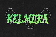 Kelmora - Retro Gothic Tattoo Font, a Blackletter Font by Letterara (Thumbnail 14 of 15)
