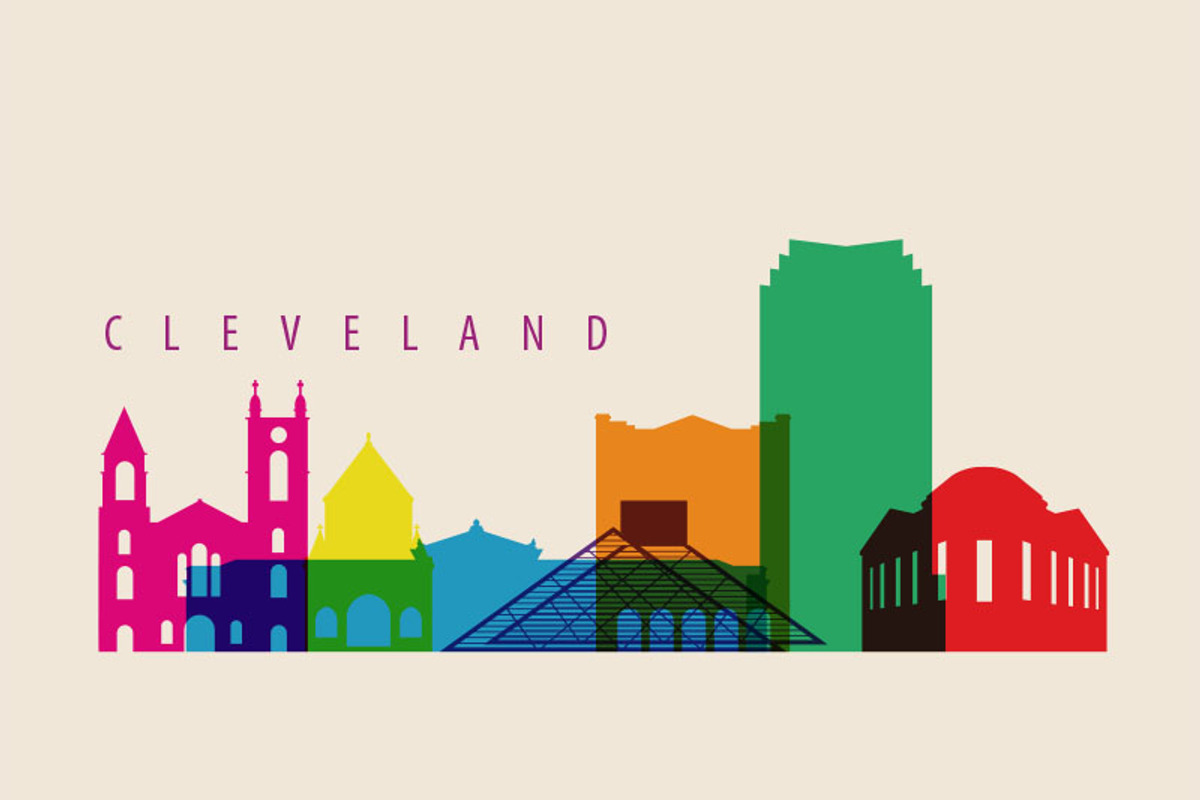 Cleveland City Skyline Illustration, an Illustration by IB
