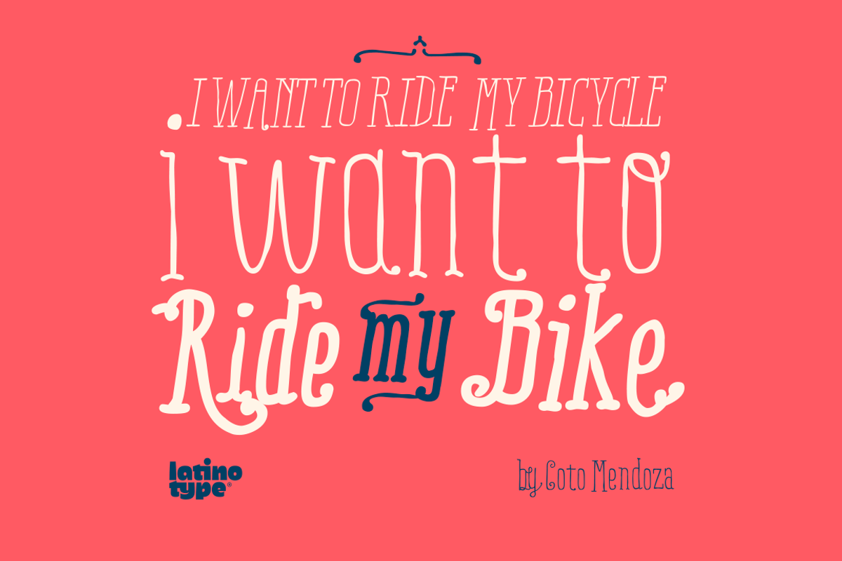 Ride my Bike Serif, a Serif Font by Latinotype (Photo 3 of 5)