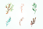 60 Christmas Watercolor  Clip Art, an Illustration by Qamber Designs & Media (Thumbnail 8 of 13)