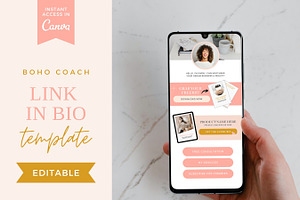 Canva Link In Bio Template | Coach