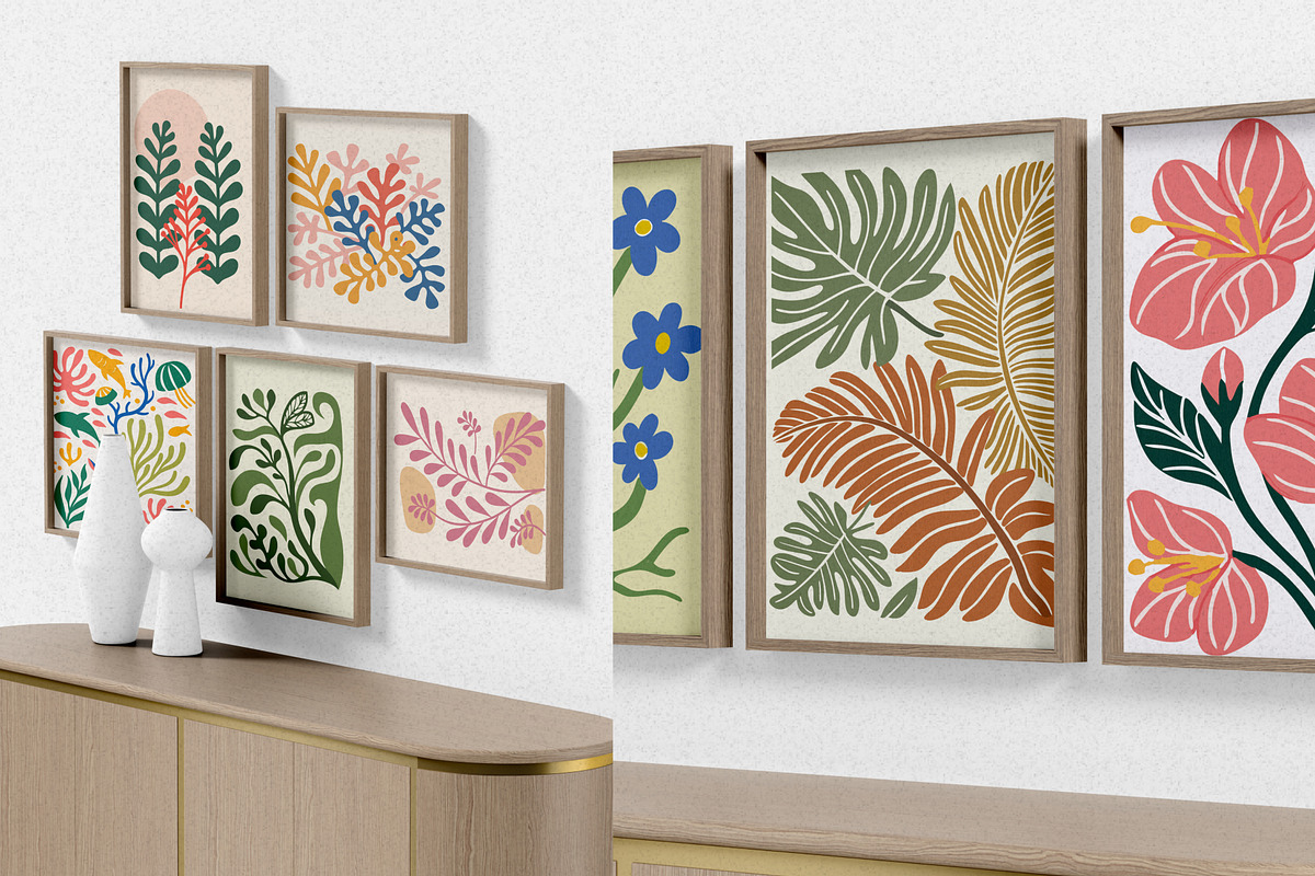 Modern Abstract Botanical Prints, a Wallpaper Graphic by Helospace (Photo 3 of 10)