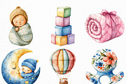 Baby Shower Clipart, an Illustration by Craft Nest (Thumbnail 4 of 6)